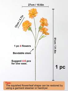 1pc Hoa giả, Hoa giả bằng nhựa đơn giản để trang trí nhà cửa, Ngày lễ tình nhân, Quà tặng - trái cam - Xem 7