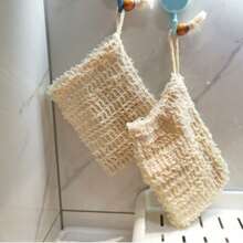 1/3/5/10pcs Mesh Exfoliating Soap Bags, Natural Sisal Soap Saver Bags, Shower Soap Pouch, For Massage And Exfoliation (5.5 * 3.5 Inches), Home Bathroom Decor, Autumn Decor, Back To School Decor (Style And Color Random) - Beige - View 8