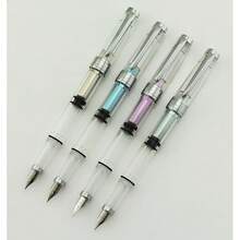 Yongsheng 3008 Piston Fountain Pen  Extra Fine Nib,Transparent SilverTrim 4 Colors Set - 3008SilverTrimEF - 查看 6