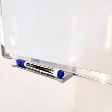 Pizarrón Blanco Magnético 30*40 cm | Pizarra de Borrado en Seco con Marco de Aluminio para Hogar, Oficina y Escuela - Blanco - Ver 2