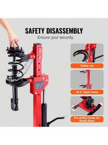 Strut Spring Compressor, 4.5 Ton/9920 LBS Hydraulic Jack Capacity, 1 Ton Rated Compression Force, Auto Strut Coil Spring Compressor Tool, Hydraulic Spring Compressor For Strut Spring Removing - Đỏ - Xem 5