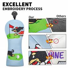 Cute Little Dog Green Design Style Golf Club Head Cover, Suitable For Driver, Fairway Wood, Hybrid - Club Head Cover, For Male And Female Outdoor Enthusiasts, Is A Worthy Of Having A Golf Club Protector. - Multicolor - View 7