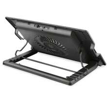 Base enfriadora para laptop de 9-17 pulgadas con ventiladores silenciosas y base ajustable, antideslizante - Negro - Ver 5