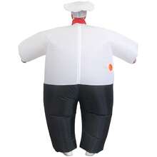 1 pieza Disfraz de chef inflable, unisex - Disfraz de Body completo con temática de corazón, adecuado para Halloween, carnaval, Navidad y diversos eventos/fiestas - cocinero - Ver 5