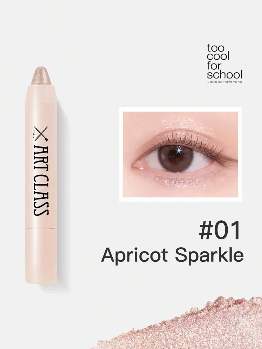 Too Cool for School Toocoolforschool Glitter Eyeshadow Pencil, Pearlescent Highlighting Eyeshadow Stick, 1g - Almond Pearlescent - Milk Apricot Shimmer - View 1