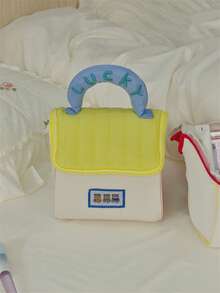 Süße hausförmige Kosmetiktasche für Frauen, handgehalten gesteppt mit Glücksbuchstaben - Verschiedenfarbig - Übersicht 16