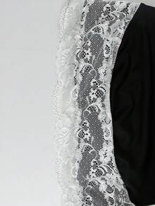 夏季性感女装蕾丝短裙约会之夜女装露肩派对女装 - 黑色 - 查看 7