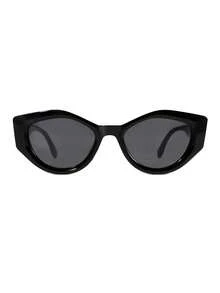 1 Pair Retro Cat Eye Small Frame Fashion Fashion Glasses, Versatile Casual Style Glasses For Women, Suitable For Autumn/Winter Outings, Travel, Beach, Music Festivals And Daily Wear - Black - View 4