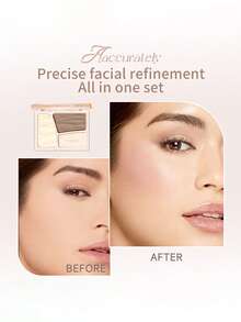 NOVO 多功能修容盘，粉状腮红，鼻影，高光，适合初学者，自用或送礼皆宜，适用于化妆、派对、婚礼、各种场合 - 02#韶粉 - 查看 6