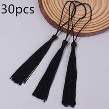 30 chiếc/gói Mặt dây chuyền tua rua bằng polyester kèm dây, tua rua nhiều màu sắc kiểu Trung Quốc, dài 8cm, thích hợp trang trí làm bookmark, móc khóa, đồ treo xe, dây đeo điện thoại, phụ kiện Hanfu tự làm. - Dây tua rua có dây treo - Xem 40