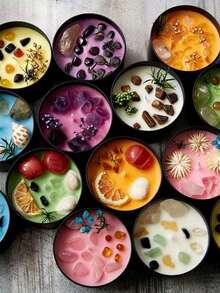 4盎司天然大豆蜡1支装香薰水晶蜡烛，天然石魔法蜡烛，用于自我关爱和许愿，节日礼物 - 均碼 - 查看 3