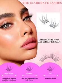 New Product Recommendation: Best-Selling 288-Piece D-Curl Single Cluster False Eyelashes, DIY Eyelash Extension Kit, Large Capacity Mixed Eyelash Clusters, Including Eyelash Glue, Setting Solution, And Eyelash Extension Tools. Convenient For Self-Application At Home, Suitable For Beginners, And Easy To Use. This Eyelash Cluster Kit Is Perfect For Various Occasions Such As Dates, Parties, Holidays, And Travel. - 粉色 - 查看 5