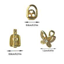 1 Set Personalized Zirconia Butterfly & Bar Hollow Tooth Jewelry, Smooth Surface Tooth Grills, Unisex Daily Accessories