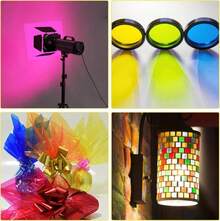 120Pcs Colored Cellophane Sheets,Transparent Plastic Sheets,Cellophane Wrap,748x748 Inches - For DIY Crafts,Gel Light Filters,Art Projects,Light Decorations,Candy Packaging,Window Decorations - trắng - Xem 7