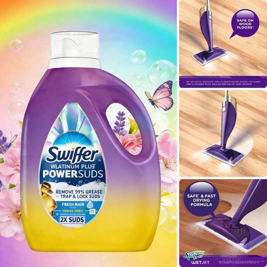 WetJet Solution Refill For Floor Mopping And Cleaning, All Purpose Multi Surface Floor Cleaning Solution, Fresh Citrus Scent, 1.25 Liters - mặc định - Xem 1
