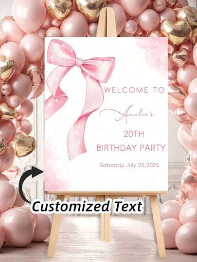 Cartel de bienvenida personalizado para fiesta, Cartel de bienvenida personalizado para celebración de cumpleaños, Regalo del Día de San Valentín, Regalo del Día de la Madre y recuerdo de aniversario, Señalización de entrada elegante para fiesta de despedida de soltera, Señalización de fiesta con tema de reina para DIY, Adecuado para decoración del hogar y jardín