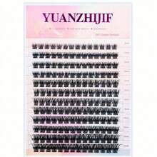 Natural Soft Handmade Segmented DIY Eyelash Extension Cluster Individual Lashes, Seamless Comfortable Eyelashes - Black - View 6