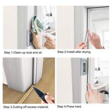 5M Door & Window Weather Stripping, Soundproof Insulation Seal Strip With Self-Adhesive Rubber Collision Protection - Multicolor - View 2