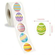 500PCS Easter Egg Cartoon Roll Stickers DIY Guitar Refrigerator Phone Laptop Water Cup Skateboard Planner Supplies Decals - Multicolor - View 2