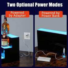 Estante Exhibidor de Botellas de Licor con LED, Estante de Bar Iluminado con Control Remoto y App, 16 Colores y 4 Modos, Soporte de Acrílico para Botellas de Licor - Escalera en forma de L de 3 escalones y 20 pulgadas - Ver 4