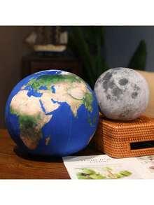 月球、地球、太阳行星毛绒玩具太空行星枕头太阳系毛绒球3D毛绒球益智玩具，适合家长在家学习办公使用。 - 彩色 - 查看 10