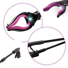 Foldable 360° Rotating Trash Grabber With Magnet & Light | Long Reach Pickup Tool For Household Waste, Cleaning & Recycling | Ergonomic Garbage Picker Arm - Purple - View 4