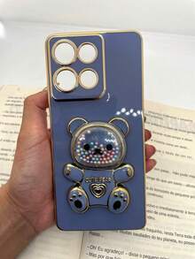 Phone Case Compatible With Moto G75 5G, Teddy Bear Design. - Blue - View 1