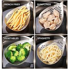 KAYCROWN Skimmer Slotted Spoon 304 Stainless Steel Skimmer Ladle Spoon Spider Strainer For Cooking And Frying Pasta Strainer Spoon Frying Kitchen Cooking Colander - Silver - View 3