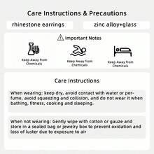 1 对奢华闪亮翼形女士耳坠，优雅镂空叶形设计，适合派对