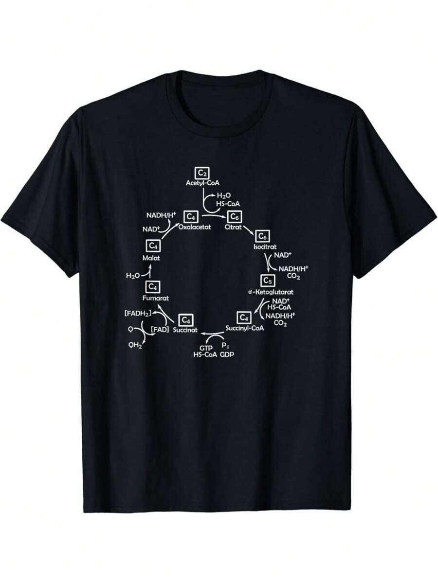 Biochemist Citric Acid Cycle Biology Biologist Biochemistry Gift Unisex T-Shirt - Negro - Ver 1
