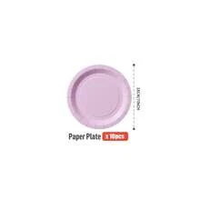 1 Set di forniture monouso per feste per 25 ospiti, inclusi piatti, tovaglioli, bicchieri di carta rosa e viola, adatti per compleanni, matrimoni, feste a tema, picnic in famiglia - Multicolore - Visualizzare 9