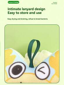 3-Color Crab Bath Sponge | Double-Sided Fine Mesh Sponge + Exfoliating Scrub, 2-In-1 Design, 3-Second Quick Lather, Deep Cleansing & Gentle Exfoliation, Hanging Loop For Easy Drying & Anti-Bacterial, Soft Cotton & Plant Fiber Filling, Cute Cartoon Design For Relaxing Bath Time - Multicolor - View 5