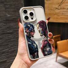 Marvel Patterned Phone Case, Iron Man, , Hulk, Thor, Hawkeye, Black Widow, Thanos, Avengers. Compatible With IPhone 17 ProMax, 17Pro, 17Air, 16, 15, 14, 13, And 12 Pro Models, With Shockproof Protection. A Unique Gift For Marvel Fans, Friends, Birthdays, Holidays, And Special Occasions. Great Gift Option For Anyone Who Loves Superheroes. - 藍色 - 查看 7