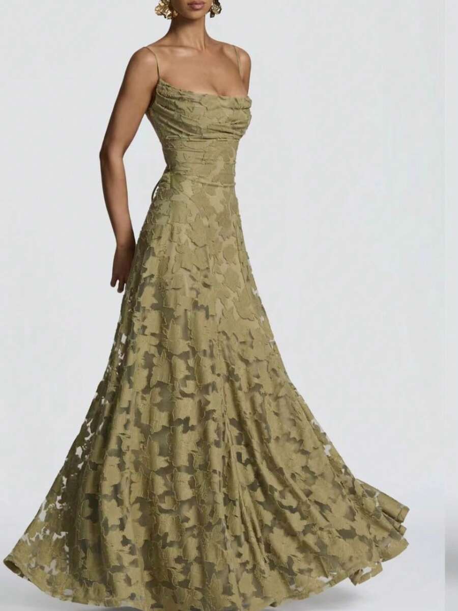 Women's New Style Cocktail Dress, Fashionable And Versatile, Elegant And Stylish, Party Dress, Sexy Strapless Dress - màu xanh lá - Xem 1