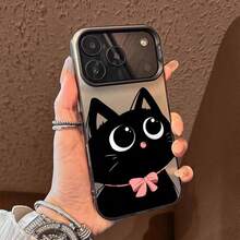 苹果phonecase粉领结黑猫799JPCYKIPhone17Pro圣诞礼物iPhone14Plus新年礼物13Pro男女朋友11Pro生日礼物 - 半透明の黒 - チェックする 2