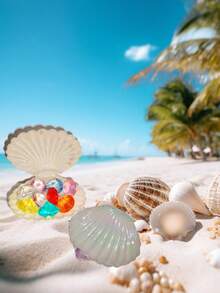 6pcs Diving Gemstone Pool Toys Colorful Diamond Set, With Large Treasure Chest Pirate Box Underwater Gem Diving Toss Toy Set, Swimming Training Gift Toys