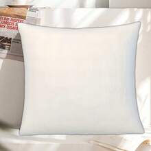Square Pillowcase, Polyester Linen Velvet Pattern, Zippered Throw Pillowcase, Sofa Cushion Cover - White - View 5
