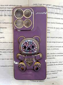Phone Case Compatible With Moto G75 5G, Teddy Bear Design. - Purple - View 7