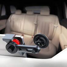 1 pieza Soporte de teléfono para coche con rotación libre mejorado, soporte magnético para tablero de coche, se puede usar en el coche y en la computadora portátil, soporte de teléfono para coche con ángulo ajustable - Negro - Ver 7