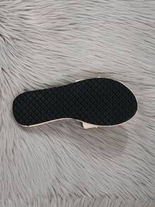 Women's 2025 Spring/Summer New Fashion Elegant Classic Outdoor Non-Slip Wear-Resistant Bow Peep Toe Slippers, Women's Beach Vacation Casual Slippers