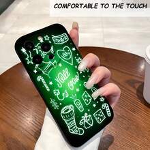 1PC Phone Case ,  Christmas Holiday Design Pattern Print , Stylish Phone Case, Phone Decoration, All-around Lens Protection, Creative Small Gift, Funny Gift for Boys and Girls - Schwarz - Übersicht 1