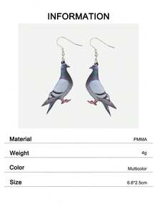 1 par de pendientes colgantes de acrílico con diseño de animales adorables como accesorios de joyería para mujeres, escolares y cosplay - animal - Ver 27