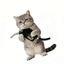 1张哭泣勤劳猫咪创意趣味逆向愈合汽车贴纸 - 可用于汽车油箱盖装饰 - 防水易贴，无胶 - 为您的爱车增添乐趣 - A - 查看 5