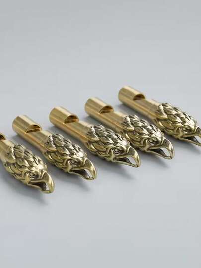 1 件纯手工纯铜鹰头哨子 - 精致的鹰形设计，钥匙扣吊坠，经久耐用，是新年和父亲节的理想礼物，适合户外爱好者，礼品 | 精湛工艺 | 艺术吊坠，鹰形装饰品