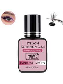 15ml Gel Suave 0,5-1 Segundo Super Cluster Cola para Cílios, Gel Pessoal para Cílios, Duradouro e Inodoro, Gel À Prova d'Água para Extensão de Cílios - Dura 7-8 Semanas, Fórmula Inodora, Não Irritante e Hipoalergênica - Ideal para Uso Doméstico, Gel para Cílios de Secagem Rápida e Forte, Gel para Cílios DIY Duradouro - Preto - Visão 10