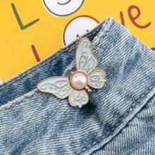 Butterfly Clothing Waist Closing Button Jeans Ornaments Removable Tighten Waist Button Adjustable Detachable Waist Clip Women - A - View 4