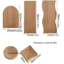 1 件波浪形不对称木质展示托盘，山毛榉木北欧风格装饰适用于家庭、桌面、摄影道具最佳礼物装饰盘厨房配件厨房装饰餐桌托盘水果托盘托盘装饰
