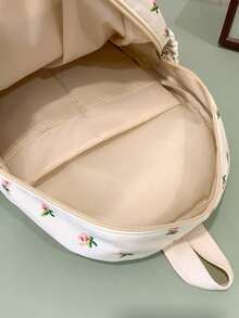 Minimalist Functional Backpack For Women, Suitable For Daily Commute And Travel - White - View 5