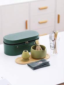 9-Piece Portable Matcha Starter Set, Matcha Whisk Set, Matcha Preparation Set, Matcha Gift Set (Includes Matcha Bowl, Bamboo Matcha Whisk, Tea Spoon, Whisk Holder, Matcha Sifter, Tea Cup, Tea Mat, Tea Tray), Homecoming Gift - Pink Portable Bag - View 14