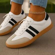 Women's Casual Retro Vintage Stylish Sneakers With Soft, Comfortable, Super Lightweight Sole - Perfect For Everyday Wear - Ready To Ship - 白色 - 查看 1